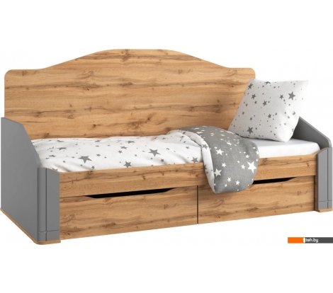  - Кровати Involux Sale 90x200 с ящиками км0144 (серый шифер/дуб натюрель) - Sale 90x200 с ящиками км0144 (серый шифер/дуб натюрель)