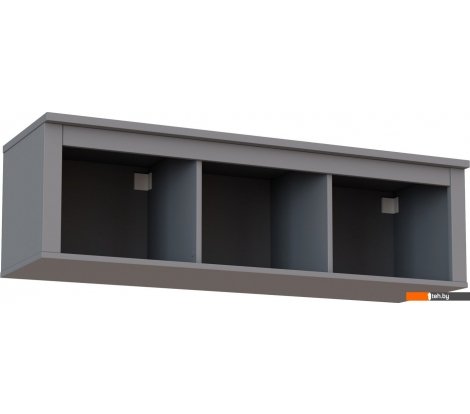  - Полки, стеллажи, системы хранения Mio Tesoro Сага навесная 3 секции (серый) - Сага навесная 3 секции (серый)