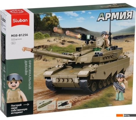  - Конструкторы Sluban Танк США Абрамс M38-B1256 10893578 - Танк США Абрамс M38-B1256 10893578
