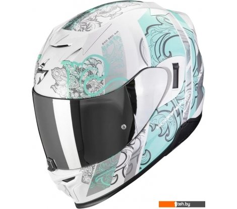  - Мотошлемы Scorpion Exo Exo-520 Evo Air Fasta (р. S, белый/голубой) - Exo-520 Evo Air Fasta (р. S, белый/голубой)