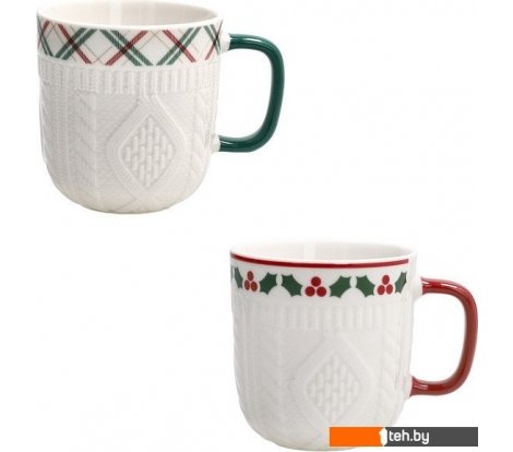  - Кружки, чашки, стаканы для горячих напитков Andrea Fontebasso New Milk & Coffee Let It Snow Ягоды и клетка NL614043042 - New Milk & Coffee Let It Snow Ягоды и клетка NL614043042