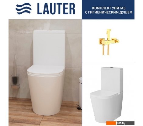  - Унитазы Lauter W76 P-TRAP 21122762 + гигиенический душ Glow 21LT0224GL (горизонтальный выпуск) - W76 P-TRAP 21122762 + гигиенический душ Glow 21LT0224GL (горизонтальный выпуск)