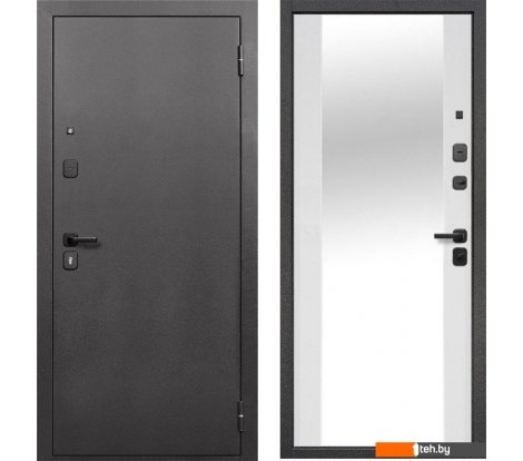  - Металлические двери Guard Зеркало 86x205 правая (серебристый/белый матовый) - Зеркало 86x205 правая (серебристый/белый матовый)