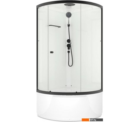  - Душевые кабины Domani-Spa Simple 99 High Black DS01Sm99HWCl00.Gt-V1.2-Black (белый/прозрачное стекло) - Simple 99 High Black DS01Sm99HWCl00.Gt-V1.2-Black (белый/прозрачное стекло)