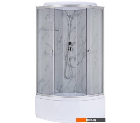  - Душевые кабины Водный мир ВМ201 90x90 (белый мрамор) - ВМ201 90x90 (белый мрамор)