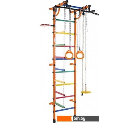  - Детские спортивные комплексы и игровые площадки Формула здоровья Гамма пристенный (оранжевый/радуга) - Гамма пристенный (оранжевый/радуга)
