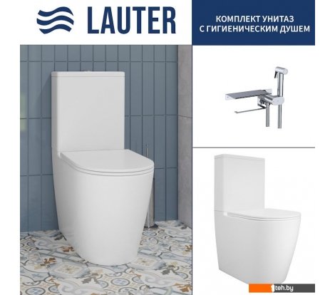  - Унитазы Lauter Vortex 2110022VF + гигиенический душ AquaTech 21LT0101CH - Vortex 2110022VF + гигиенический душ AquaTech 21LT0101CH