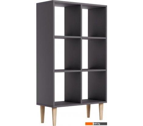  - Полки, стеллажи, системы хранения MONOFIX Одос Вертикальный 6 секций (графит) - Одос Вертикальный 6 секций (графит)