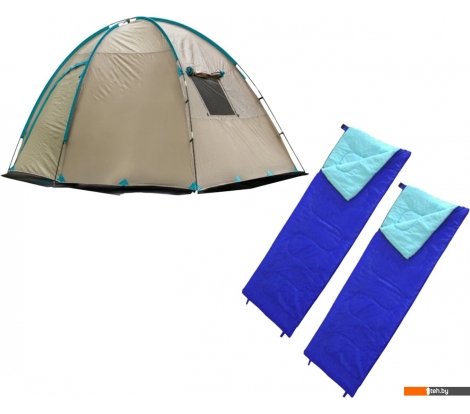  - Палатки Coyote CL-B15 и два спальных мешка Sundays ZC-SB001 (синий) - CL-B15 и два спальных мешка Sundays ZC-SB001 (синий)