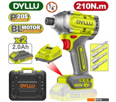  - Шуруповерты, гайковерты, электроотвертки Dyllu DTCD2B21 (с 2-мя АКБ, кейс) - DTCD2B21 (с 2-мя АКБ, кейс)