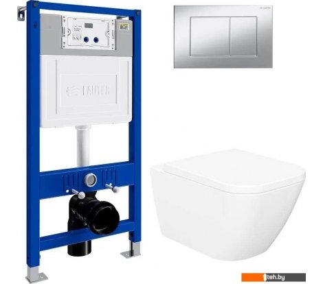  - Унитазы Lauter Nuremberg 21811 + 21901001 (белый, с кнопкой смыва 219701J хром) - Nuremberg 21811 + 21901001 (белый, с кнопкой смыва 219701J хром)