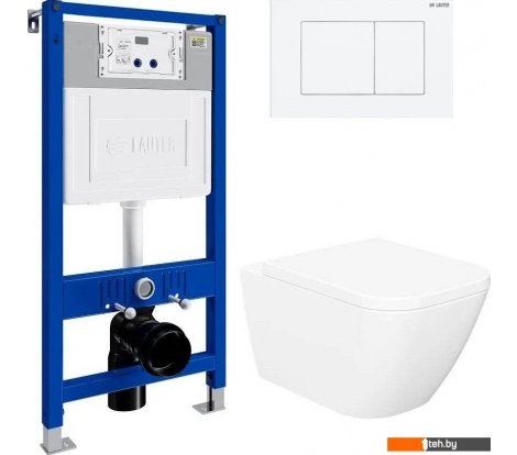  - Унитазы Lauter Nuremberg 21811 + 21901001 (белый, с кнопкой смыва 219702J белый) - Nuremberg 21811 + 21901001 (белый, с кнопкой смыва 219702J белый)