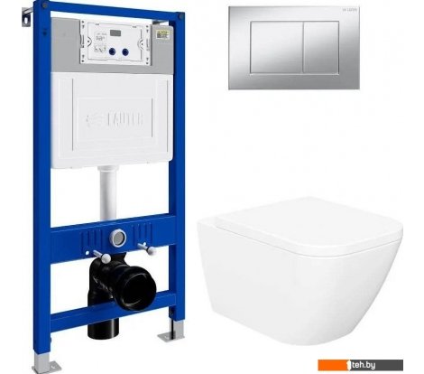  - Унитазы Lauter Nuremberg 21811 + 21901002 (белый, с кнопкой смыва 219701J хром) - Nuremberg 21811 + 21901002 (белый, с кнопкой смыва 219701J хром)