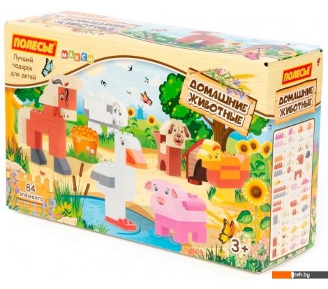  - Конструкторы Полесье Макси Домашние животные 93435 - Макси Домашние животные 93435