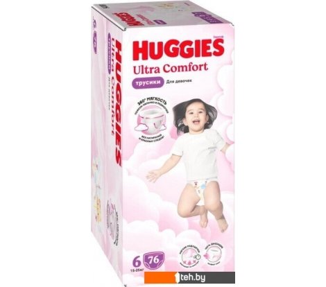  - Детские подгузники Huggies Ultra Comfort Girl Box 6 (76 шт) - Ultra Comfort Girl Box 6 (76 шт)