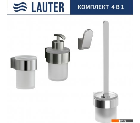  - Аксессуары для ванной и туалета Lauter 21TS3018 + 21TS3020 + 21TS3010 + 21TS3022 (Chrome, 4 предмета) - 21TS3018 + 21TS3020 + 21TS3010 + 21TS3022 (Chrome, 4 предмета)