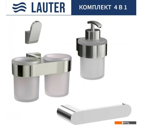  - Аксессуары для ванной и туалета Lauter 21TS3016 + 21TS3020 + 21TS3010 + 21TS3012 (Chrome, 4 предмета) - 21TS3016 + 21TS3020 + 21TS3010 + 21TS3012 (Chrome, 4 предмета)