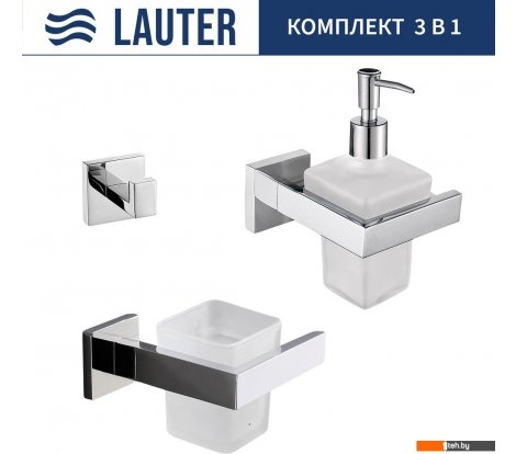 - Аксессуары для ванной и туалета Lauter 21SH71061 + 21SH71091 + 21SH71091 (Chrome, 3 предмета) - 21SH71061 + 21SH71091 + 21SH71091 (Chrome, 3 предмета)