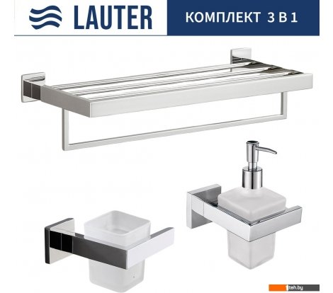  - Аксессуары для ванной и туалета Lauter 21SH71061 + 21SH71091 + 21SH71151 (Chrome, 3 предмета) - 21SH71061 + 21SH71091 + 21SH71151 (Chrome, 3 предмета)