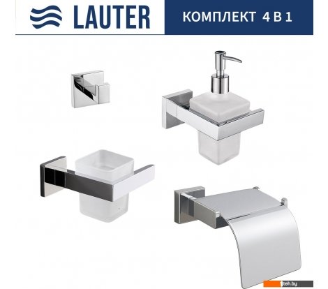  - Аксессуары для ванной и туалета Lauter 21SH71061 + 21SH71091 + 21SH71101 + 21SH71091 (Chrome, 4 предмета) - 21SH71061 + 21SH71091 + 21SH71101 + 21SH71091 (Chrome, 4 предмета)