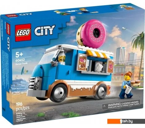  - Конструкторы LEGO City Грузовик с пончиками 60452 - City Грузовик с пончиками 60452