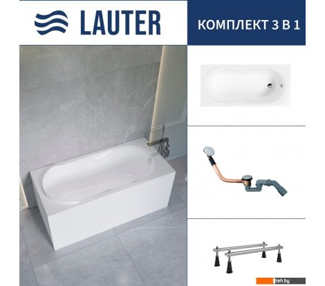  - Ванны Lauter Celeste 150x70 21060050 (с ножками и сифоном 21Y11020 хром) - Celeste 150x70 21060050 (с ножками и сифоном 21Y11020 хром)