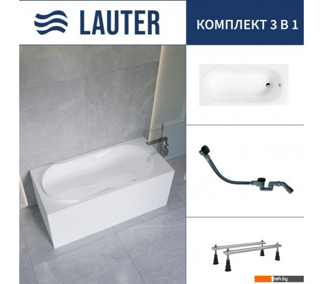  - Ванны Lauter Celeste 150x70 21060050 (с ножками и сифоном 21Y32001 матовый черный) - Celeste 150x70 21060050 (с ножками и сифоном 21Y32001 матовый черный)