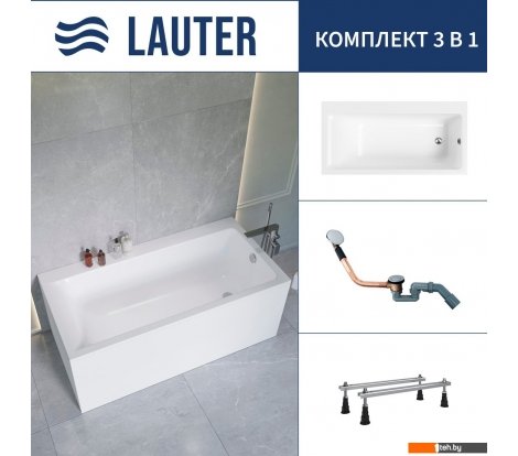  - Ванны Lauter Seraphina 170x80 2112170R (с ножками и сифоном 21Y11020 хром) - Seraphina 170x80 2112170R (с ножками и сифоном 21Y11020 хром)