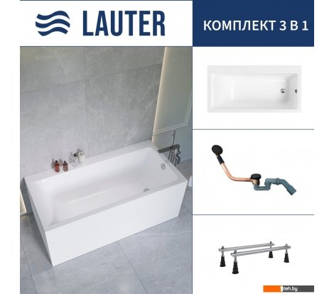  - Ванны Lauter Seraphina 170x80 2112170R (с ножками и сифоном 21Y11021 матовый черный) - Seraphina 170x80 2112170R (с ножками и сифоном 21Y11021 матовый черный)