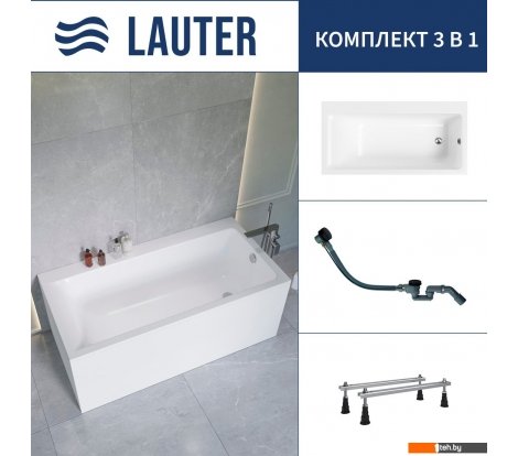  - Ванны Lauter Seraphina 170x80 2112170R (с ножками и сифоном 21Y32001 матовый черный) - Seraphina 170x80 2112170R (с ножками и сифоном 21Y32001 матовый черный)