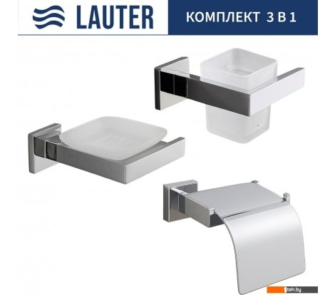  - Аксессуары для ванной и туалета Lauter 21SH71061 + 21SH71051 + 21SH71101 (Chrome, 3 предмета) - 21SH71061 + 21SH71051 + 21SH71101 (Chrome, 3 предмета)