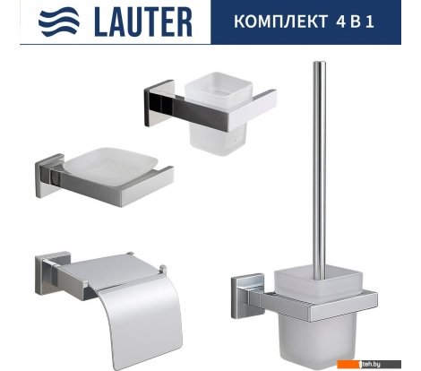  - Аксессуары для ванной и туалета Lauter 21SH71061 + 21SH71051 + 21SH71101 + 21SH71111 (Chrome, 4 предмета) - 21SH71061 + 21SH71051 + 21SH71101 + 21SH71111 (Chrome, 4 предмета)