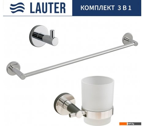  - Аксессуары для ванной и туалета Lauter 21SH72061 + 21SH72091 + 21SH70011 (Chrome, 3 предмета) - 21SH72061 + 21SH72091 + 21SH70011 (Chrome, 3 предмета)