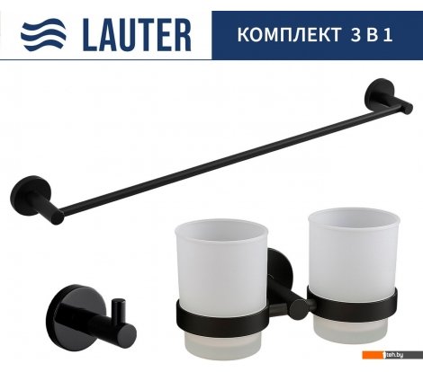  - Аксессуары для ванной и туалета Lauter 21SH72082 + 21SH72092 + 21SH70012 (Matt Black, 3 предмета) - 21SH72082 + 21SH72092 + 21SH70012 (Matt Black, 3 предмета)