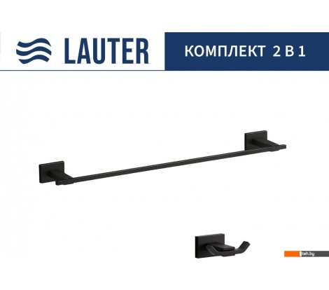  - Аксессуары для ванной и туалета Lauter 21TS1010 + 21TS1016 (Matt Black, 2 предмета) - 21TS1010 + 21TS1016 (Matt Black, 2 предмета)