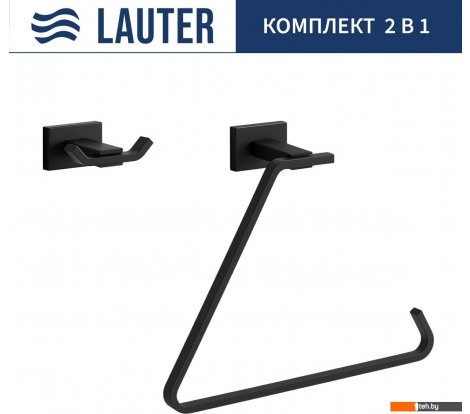  - Аксессуары для ванной и туалета Lauter 21TS1010 + 21TS1018 (Matt Black, 2 предмета) - 21TS1010 + 21TS1018 (Matt Black, 2 предмета)