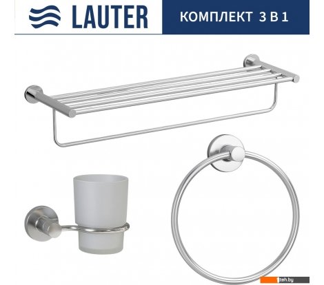  - Аксессуары для ванной и туалета Lauter 21TS20115 + 21TS2017 + 21TS2011 (Chrome, 3 предмета) - 21TS20115 + 21TS2017 + 21TS2011 (Chrome, 3 предмета)