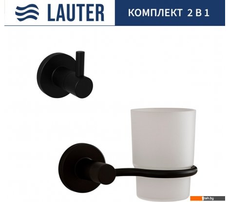  - Аксессуары для ванной и туалета Lauter 21TS20116 + 21T2010 (Matt Black, 2 предмета) - 21TS20116 + 21T2010 (Matt Black, 2 предмета)
