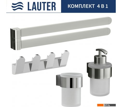  - Аксессуары для ванной и туалета Lauter 21TS3018 + 21TS3020 + 21TS3008 + 21TS3003 (Chrome, 4 предмета) - 21TS3018 + 21TS3020 + 21TS3008 + 21TS3003 (Chrome, 4 предмета)