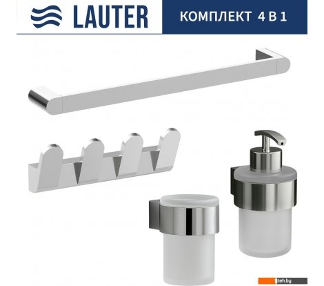  - Аксессуары для ванной и туалета Lauter 21TS3018 + 21TS3020 + 21TS3008 + 21TS3005 (Chrome, 4 предмета) - 21TS3018 + 21TS3020 + 21TS3008 + 21TS3005 (Chrome, 4 предмета)