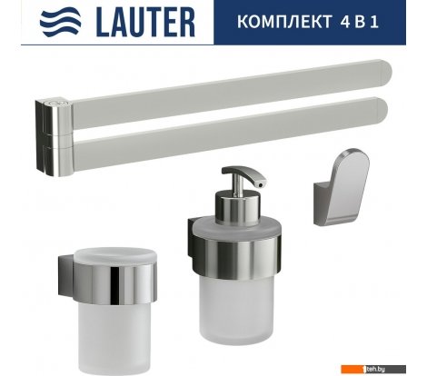  - Аксессуары для ванной и туалета Lauter 21TS3018 + 21TS3020 + 21TS3010 + 21TS3003 (Chrome, 4 предмета) - 21TS3018 + 21TS3020 + 21TS3010 + 21TS3003 (Chrome, 4 предмета)