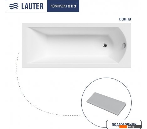  - Ванны Lauter Amelia 160 21204060 (с серым подголовником) - Amelia 160 21204060 (с серым подголовником)