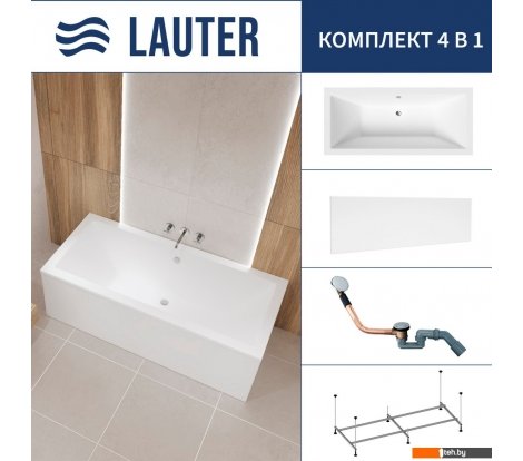  - Ванны Lauter Oasis 170 21203070 (с каркасом, лицевым экраном белого цвета и сифоном 21Y11020 хром) - Oasis 170 21203070 (с каркасом, лицевым экраном белого цвета и сифоном 21Y11020 хром)