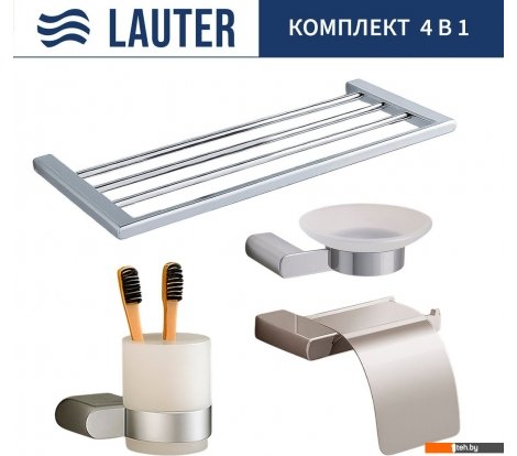 - Аксессуары для ванной и туалета Lauter 21SH1061 + 21SH1051 + 21SH110А1 + 21SH1151 (Chrome, 4 предмета) - 21SH1061 + 21SH1051 + 21SH110А1 + 21SH1151 (Chrome, 4 предмета)