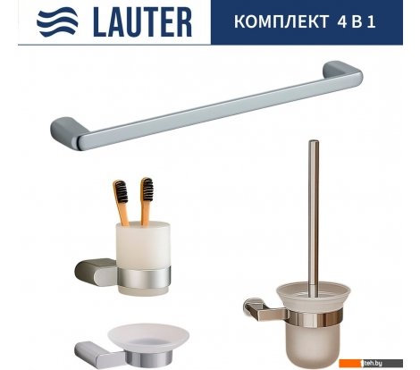  - Аксессуары для ванной и туалета Lauter 21SH1061 + 21SH1051 + 21SH70101 + 21SH1111 (Chrome, 4 предмета) - 21SH1061 + 21SH1051 + 21SH70101 + 21SH1111 (Chrome, 4 предмета)