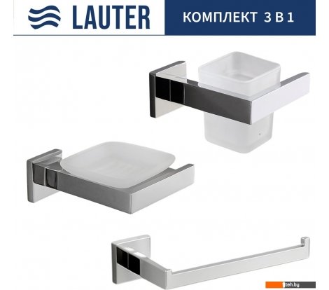  - Аксессуары для ванной и туалета Lauter 21SH71061 + 21SH71051 + 21SH71071 (Chrome, 3 предмета) - 21SH71061 + 21SH71051 + 21SH71071 (Chrome, 3 предмета)
