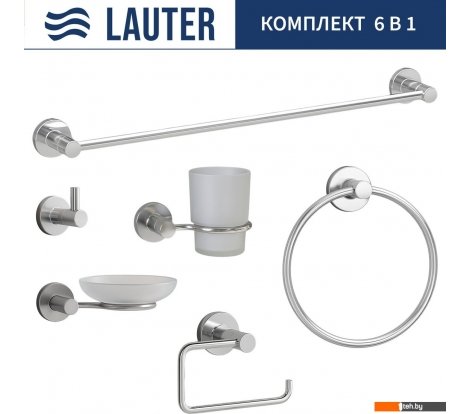  - Аксессуары для ванной и туалета Lauter 21TS20115+21TS20113+21TS2019+21TS2017+21TS20111+21TS2013 (Chrome, 6 предметов) - 21TS20115+21TS20113+21TS2019+21TS2017+21TS20111+21TS2013 (Chrome, 6 предметов)