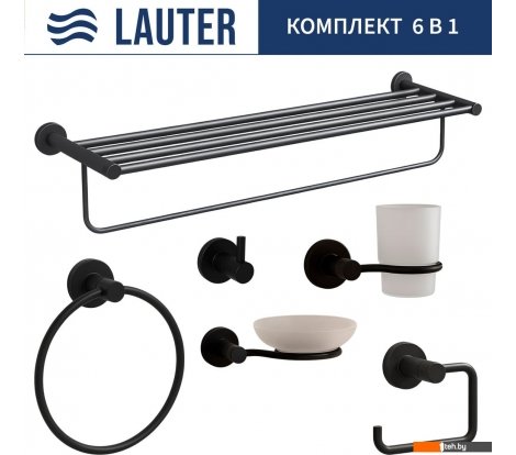  - Аксессуары для ванной и туалета Lauter 21TS20116+21TS20114+21T2010+21TS2018+21TS20112+21TS2012 (Matt Black, 6 предметов) - 21TS20116+21TS20114+21T2010+21TS2018+21TS20112+21TS2012 (Matt Black, 6 предметов)