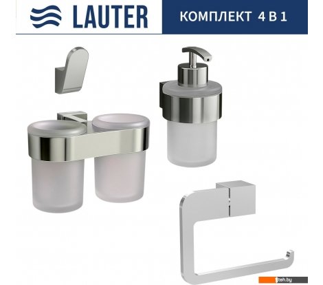  - Аксессуары для ванной и туалета Lauter 21TS3016 + 21TS3020 + 21TS3010 + 21TS3014 (Chrome, 4 предмета) - 21TS3016 + 21TS3020 + 21TS3010 + 21TS3014 (Chrome, 4 предмета)