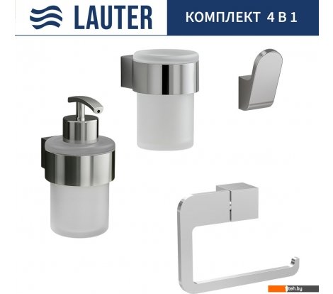  - Аксессуары для ванной и туалета Lauter 21TS3018 + 21TS3020 + 21TS3010 + 21TS3014 (Chrome, 4 предмета) - 21TS3018 + 21TS3020 + 21TS3010 + 21TS3014 (Chrome, 4 предмета)